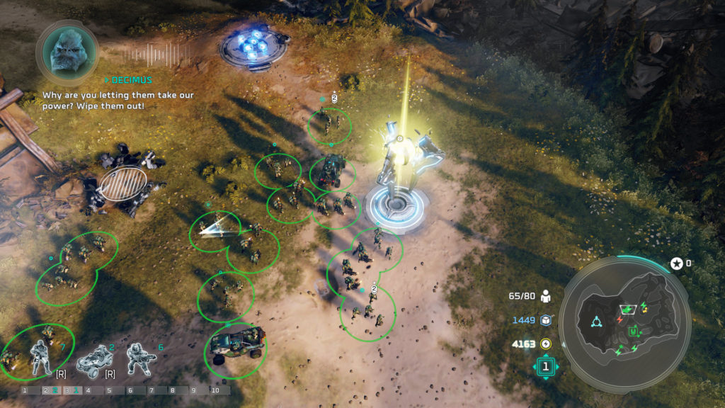 Halo Wars 2 Campaign Marines Capturing a Generator