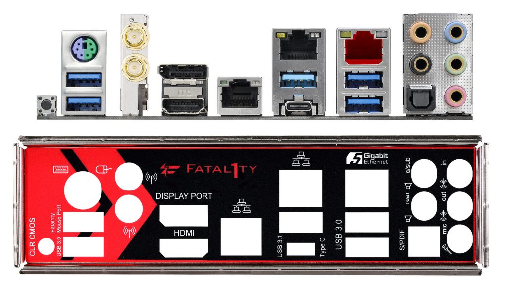 Asrock Fatal1ty Z270 Professional Gaming i7 io panel