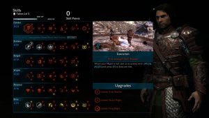 Shadow of War skill tree